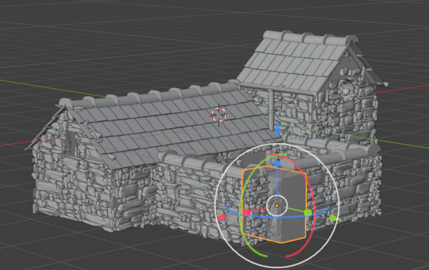 Completed Project Pigsty model after a long Blender generation run